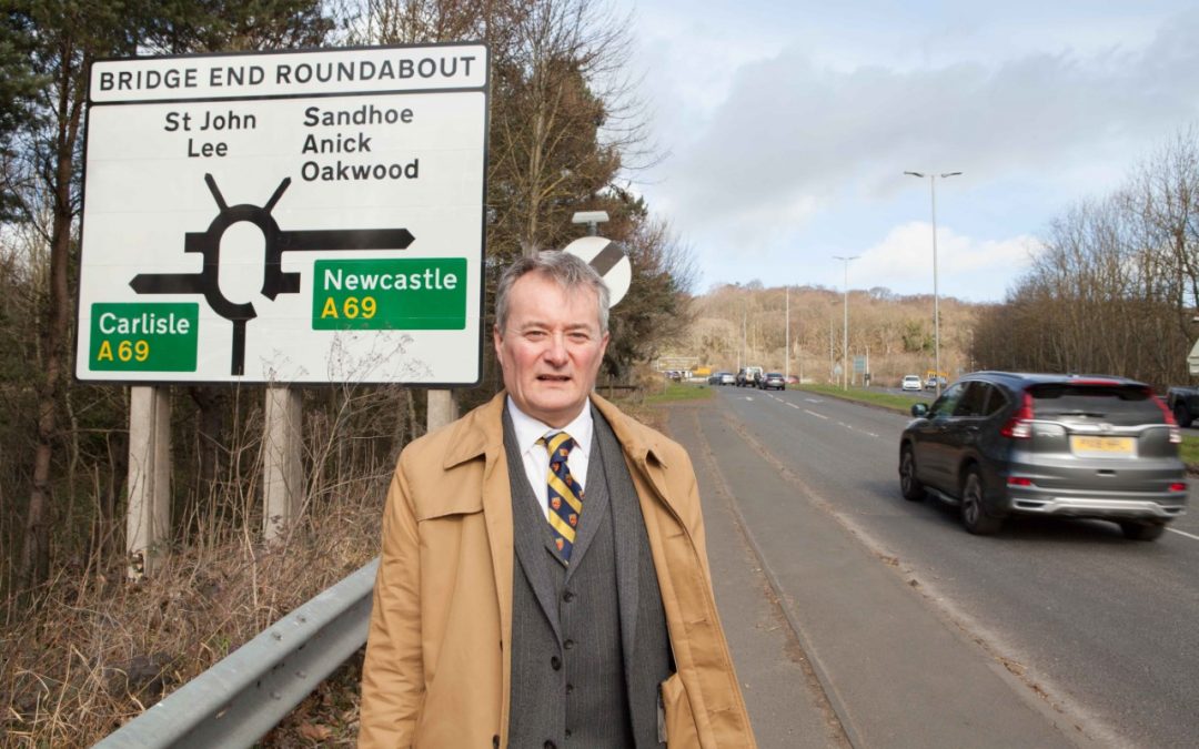 A69 roundabout works